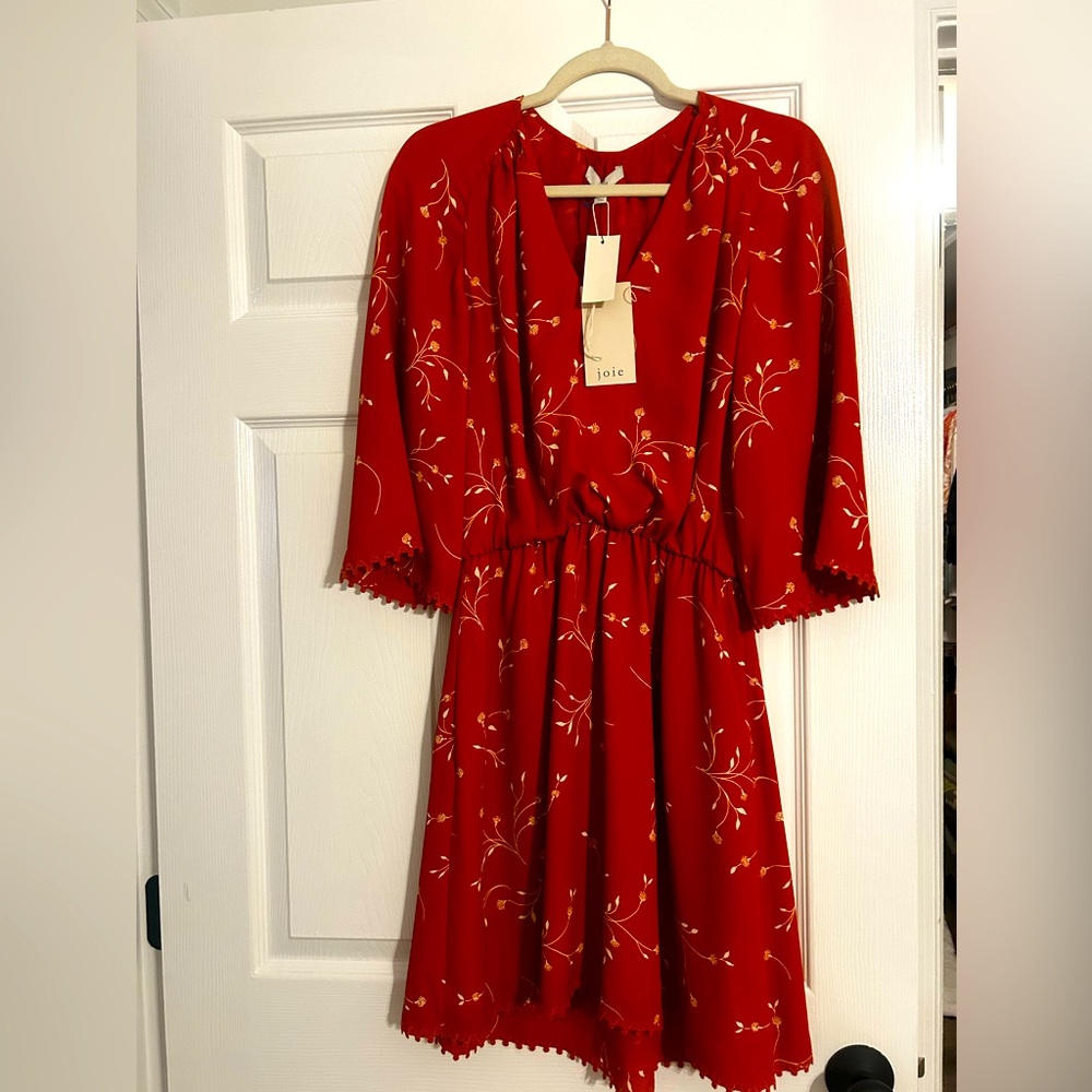 NWT Joie Dakoda Floral Print Dress - size smalll color is autumn.